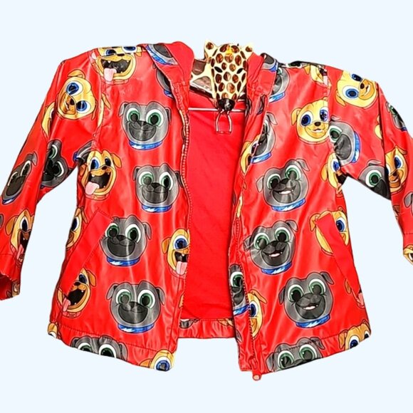 Disney Collection Puppy Dog Pals Bingo Rolly Rain Coat Jacket 3 Toddler boy girl - Picture 3 of 15